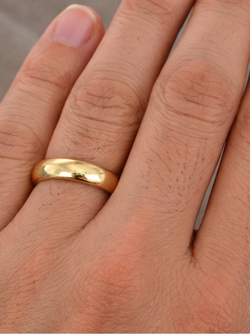 Solid 10K Gold 5mm High Domed Comfort Fit Unisex Wedding Band | 5.0g | Size 9